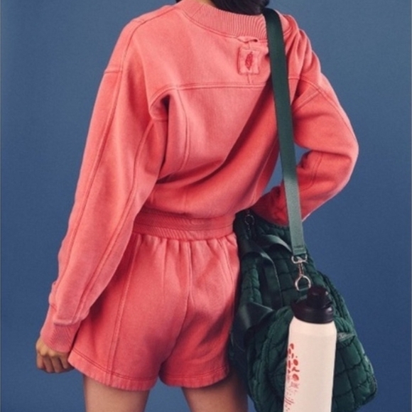 NWT Free People FP Movement Intercept Romper in Hibiscus / Tulip Pink Size Small - Picture 4 of 10